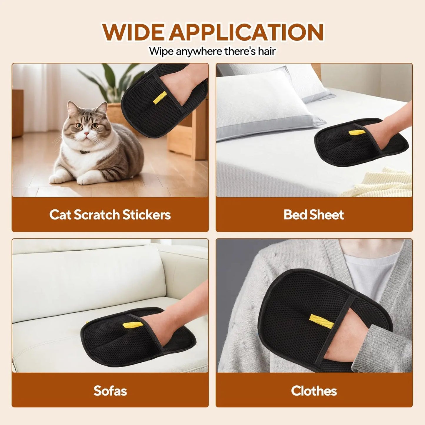 Fur-Free Pet Grooming Gloves